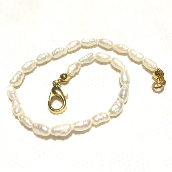 Freshwater Pearl Bracelet w 14K clasp, NEW - Picture 3 of 5
